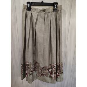 Vintage Women's Koret Rayon Skirt Size 14 Boho Retro Flare Cottage Boho Classic